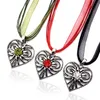 Hangende kettingen 2023 Boho Vintage Hollow Out gegraveerde hartvormige ketting Vrouwen Multicolor Lucky Flower Gift Jewelly Groothandel