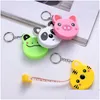 Keychains Lanyards Animal Late Maatregel Cartoon kleding met meten van rer sleutelhange sleutel ketting drop levering mode -accessoires dhzur