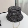 Projektanci mody Bucket Hat Summer Straw Hat for Women Men Letni plaż