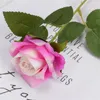 Fiori decorativi 5 pezzi Bouquet di ramo lungo rosa di seta artificiale per San Valentino Decorazione di nozze Piante finte Ghirlanda fai da te Decorazioni per la casa