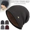 Berets Plus Velvet Head Cap محبوكة سميكة دافئة ومريحة للرجال الشتاء في الهواء الطلق nin668berets