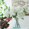 Flores decorativas Hydrangea artificial peony 3D Mão realista Feel Bridal Bouquet Decoração de casamento Fake for Garden Home Decor