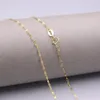 Ketten AU750 Echt 18 Karat Gelbgold Kette Neckalce Für Frauen Weibliche 1,4mm Lip Link Choker Halskette 18 Zoll L