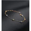 Bangles Daimi Starry Faceted Aquamarine Armband ädelstenar Kvinnlig gul 14K Guldinjektion Opal Armband gåva