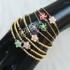 Charm-Armbänder, 10 Stück, schlankes, elegantes Blumen-Armband, Kristallschmuck, Damen-Geschenk 40167