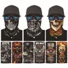 Feestmaskers Skull Joker Motorfiets Magic Sjang Dazzle 3D NAADLIJN BALACLAVA BANDANAS Buffs Cycling Neck Face Mask Winddichte rit