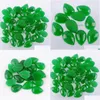 Lösa ädelstenar naturliga grön Jade Teardrop 13x18mm cabochon inga hålpärlor för DIY -smycken tillverkar örhängen armband halsbands ringar dh3wx