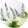 5Pcs/lot Artificial Flowers Flocking Lavender Fake Flowers for Garden Decoration Wedding Layout Interior Home Living Room Bouquet Photography Props