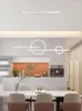 Lampes suspendues 2023 lustre minimaliste moderne avec corde pour salle à manger cuisine bureau réception éclairage noir suspendu lampe Led