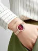 Armbandsur Julius Women's Watch Japan Mov't Hours Elegant Loose Rhinestones Fashion Clock rostfritt stål Armband Girl's Gift