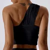 Yoga-outfit Women One-Shoulder Sport Longline Bra Fitness Running Brassiere workout Gevotte push-up sexy holle out ademende slijtage