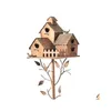 Bird Cages Garden Stake House مغذية جذابة مخاطر رائعة الفن مع قضيب للديكور المنزلي 221128 إسقاط توصيل مستلزمات الحيوانات الأليفة DH7HK