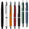 Fountain Pens Majohn A1 Press Metal Pen Drivning Fine NiB 04mm med Clipno Clip Ink Office School Writing Gift 230523