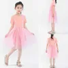 Girl's Dresses Grey gold sequin cotton baby birthday party 2023 New Tutu Little girl mesh lace dress Children's clothing G220523