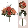 Couronnes De Fleurs Décoratives 29cm Bouquet De Pivoine Faux Artificiel Pour Anniversaire Décoration Maison Décoration Murale Jardin Chambre ExtérieurDécoratif