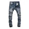 Designer Clothing Amires Jeans Denim Pants 2021 Amies Mens Wear Hole Patch Jeans Youth Fit Printed Pants Hole Blue Distressed Ripped Skinny Motocycle Biker Rock Hip h