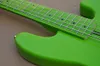 Guitare basse électrique verte à 5 cordes avec matériel en or pour touche en érable Peut être personnalisé