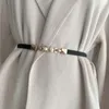 Gürtel Strap Kleid Rock Taille Elastische Dünne Mode Damen Bund Leder Für Frauen Doppel Perle Gürtel Cummerbunds