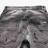 مصمم الملابس Amires Jeans Denim Pants European Amies العلامة التجارية الجينز الشباب الرجال النحيف نحيف طماق مرنة 2021 الربيع الصيف اتجاه جديد ممزق SK