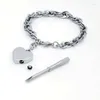 Charm Bracelets Women Accessories 316L Stainless Steel Heart Bracelet Openable Pet Cremation Bone Ashes Urn Jewelry 20CM