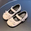 Scarpe piatte Punta quadrata Bambini Principessa 2023 Bambino bambino Taglio basso Pelle PU Bowknot Ragazze Confortevole Singolo