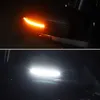 Nieuwe LED -auto achteruitkijk spiegelindicatielamp DRL streamer automatische koplampstrook draai signaal stromende lichtbron auto daglicht 12v