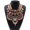 Chokers Boho Ethnic Big Bib Maxi Choker Women Jewellery Indian Vintage Statement Crystal Large Collar Necklace Girl 230524