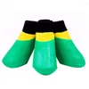 Hundekleidung 4pcs Pet Protector Anti-Fleck leicht atmungsaktiven Welpenschuhen für