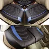 Car Seat Covers Leather 3 Pcs Cover Full Set Universal Fit Cushion For Driver Single Rearseat Protector Mat Black Blue MenCar