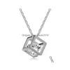 Pendant Necklaces Best Gift Crystal Jewelry Cube Eight Heart Arrows Zircon Necklace Love Wfn422 With Chain Mix Order 20 Pieces A Lot Dhtzw