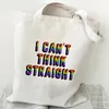 LGBT Bag Love Is Loves Rainbow Baskısı Tuval Çantası Bir Omuz Sırt Çantası Öğrenci Eğlence Çantası Alışveriş Çantası