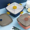 Kunststoff-Lunchbox für Salat, Bento-Box, verdickt, quadratisch, doppelter Mikrowellen-Lunch-Crisper, Amazon-Lunchbox für Soße