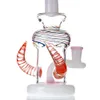 8.8 inch Colorful Stripes Glass Water Bongs Hookah Unique Design Dab Oil Pipe Smoking Accessories