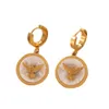 Fashion Dove of Peace Pendant Necklace Earring 18K Gold White Shell smycken för kvinnor