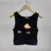 Damestanks Camis Designer Vrouwen gebreide tsexy crop sport breien vest jacquard luxe tops ademende t -shirt voor vrouw 8bqy