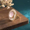حلقات الكتلة الوردي اليشم الأزياء الحقيقية جاديت النساء الهدايا الطبيعية للمجوهرات توعية الهدايا مصمم هدايا 925