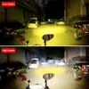 Ny motorcykel Auxiliary LED Spotlights White Yellow HI/Low Beam Flash Fog Lights For Offroad ATV Engineering Fordon Cykellampa