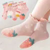 Chaussettes pour enfants 5 paires/printemps et été coton chaussettes pour filles mignon motif de fleurs accessoires de vêtements pour petites filles G220524