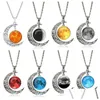 Collane con ciondolo Hollow Carved Moon Collana da uomo e da donna Star Time Gem Gsfn189 con catena Mix Order 20 Pieces A Lot Drop Delive Dhhku