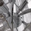 Żyrandole włoskie design srebrne dzielnica inżynieria luksusowy łańcuch Tassel aluminiowy aluminiowy Piękne oświetlenie