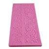 Baking Moulds 2pcs/set Silicone Mold Cake Lace Mats Fondant Decorating Tools Wedding Flower Embossing Mould Bakery H774