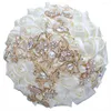 Decorative Flowers Simulation Romantic Bride Bouquet For Wedding Church Decoration Luxury Rhinestones Bridesmaids Diamond Holding