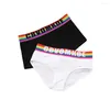 Boxer en coton arc-en-ciel pour femmes, culotte trans, lesbienne, Tomboy, LGBT, sous-vêtements, Lingerie pour femmes