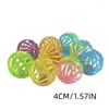 Cat Toys 1Pcs Colorful Bell Ball plastica scava fuori giocattolo interattivo forniture per animali domestici favori colore casuale