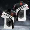 Polos wiosna i jesienna Albania Flagowa koszulka harajuku casual street Top Men's Top DIY T-shirt