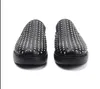 Black Rivets Boats Half Slippers Thick heel Comfort Leisure Shoes Gentlemen Handmade Lazy Shoes Big Size 38-45