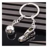 Key Rings Creative Metal Soccer Shoes Keychain Team Small Gift Car Hanger Keychains Mix Order 20 stuks veel druppel levering sieraden DHLHI