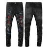 ires Wash amari Denim ies amirl Make Clothing amirlies Jeans am Pants Fog amis High Street imiri Water Black amiiri Old Designer Splashink Inlaid Red Diond Slim F LODH