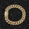 bracelet necklace mossanite Qianjian Jewelry Fully Iced Out Sparkling Diamond Moissanite Miami Cuban Link Men Bracelet