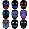 Bluetooth Programlanabilir Uygulama ile LED Maske, Yetişkin Çocuk Cadılar Bayramı Maskeli Bar Partisi Patlalı DJ için Parlak Led Işık Yüz Maskesi